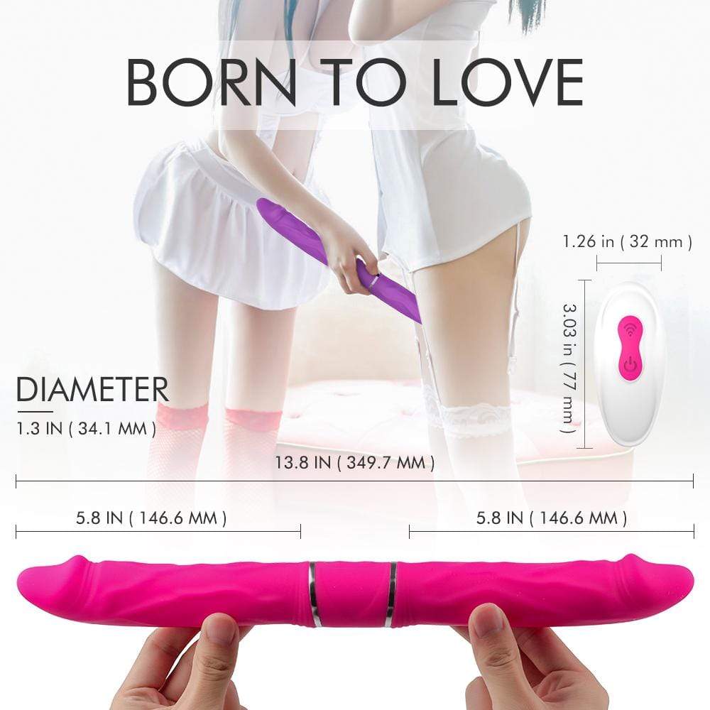 Remote Control 9 Vibrating Double-Ended Dildos