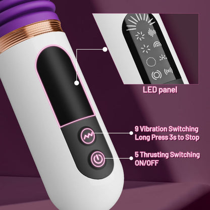 Buyging™ 5 Thrusting 8 Vibrating Flexible Bending Dildo