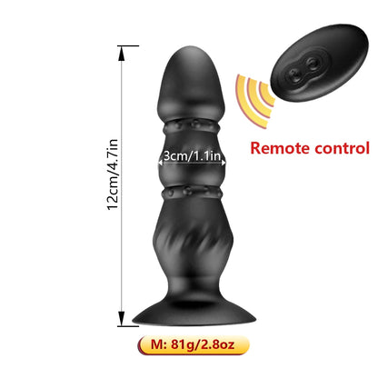 10 Speed Prostate Massager Wireless Remote Control Anal Bead Butt Plug Stimulator USB Charge Anal Vibrator Sex Toy for Men Women