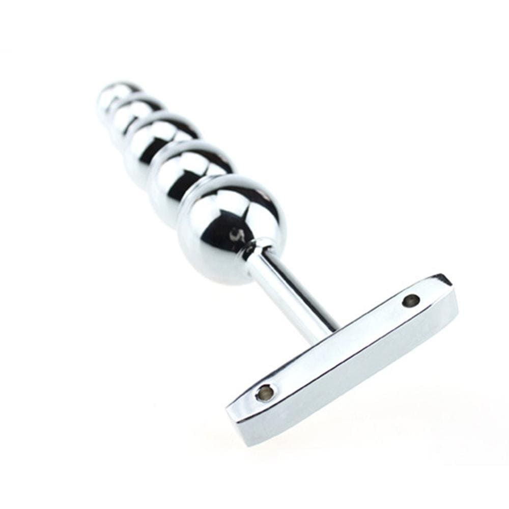 T-Handle Metal Anal Beads Prostate Massager