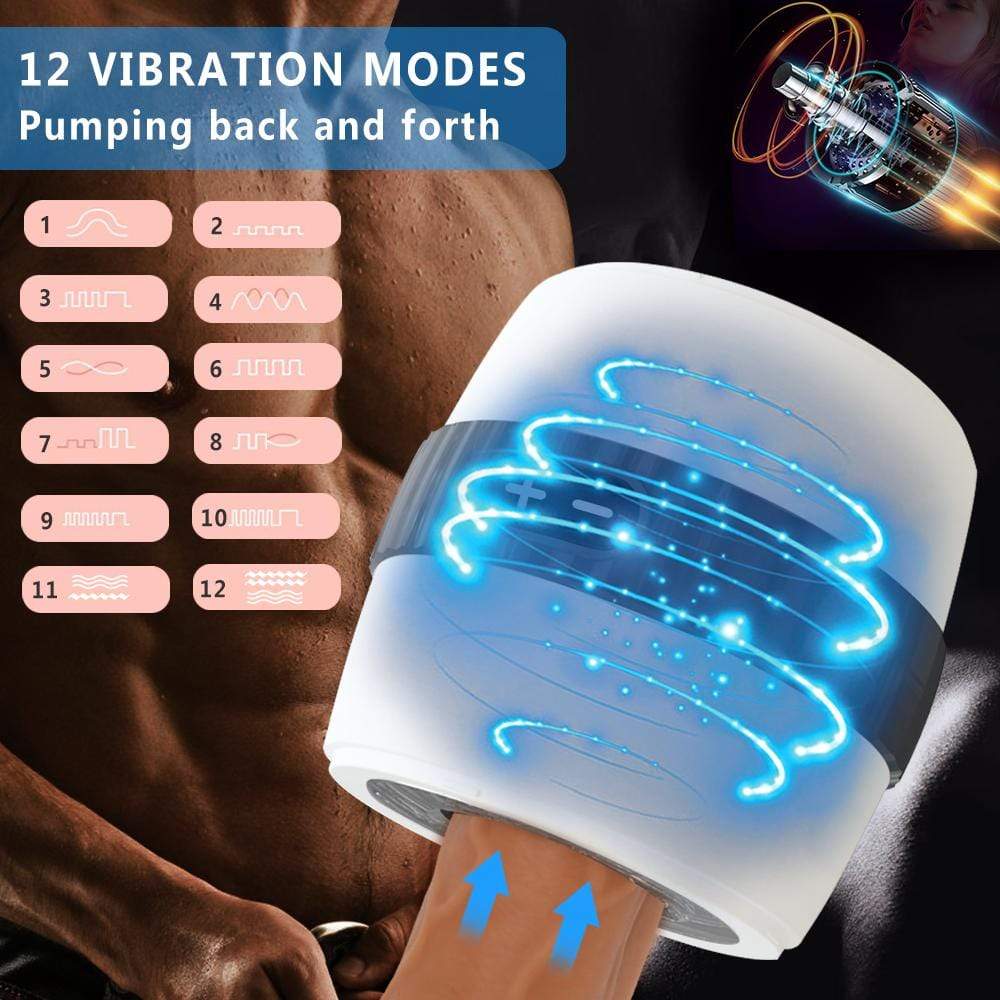 Two-Way Exit 12-Speed Vibration Manual Masturbation Cup