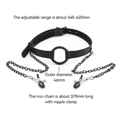 Sexy Gag with Breast Clips for Adult Use