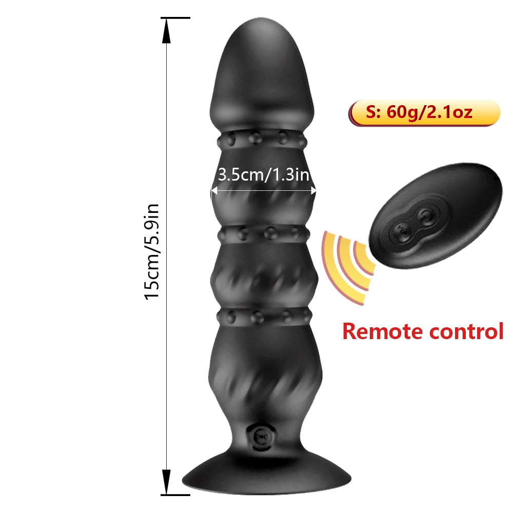 10 Speed Prostate Massager Wireless Remote Control Anal Bead Butt Plug Stimulator USB Charge Anal Vibrator Sex Toy for Men Women