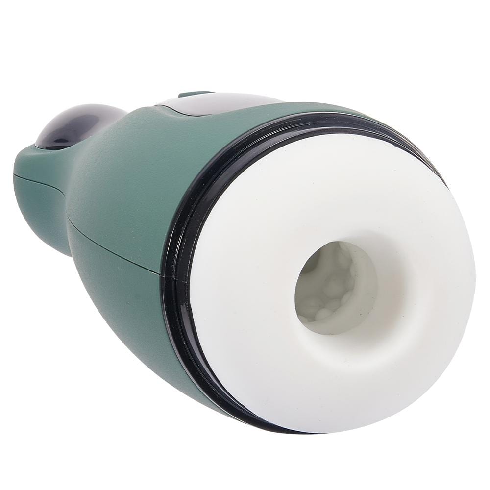 Dark-Green Bowling Ball Sucking Vibration Masturbation Cup