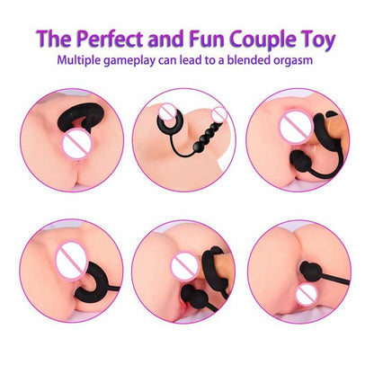 Black Ring Anal Beads