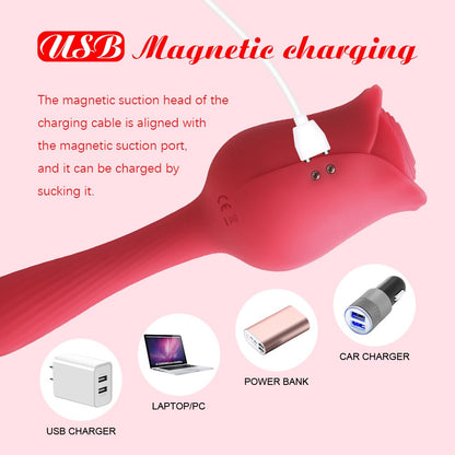 Rose Shape Clitoris Sucker Vibrator Dildo Sucking Vibator Nipple Vagina Clitoris Stimulator Sex Toy for Women Female Masturbator