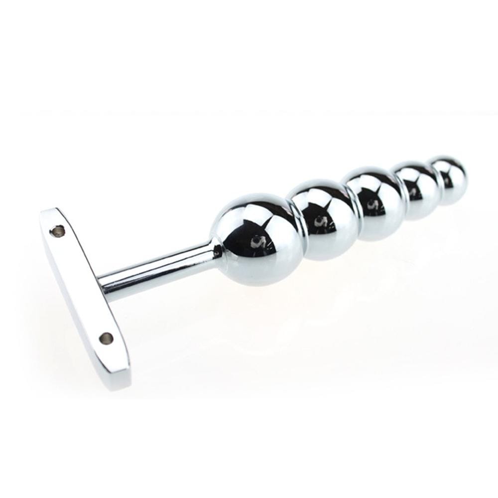 T-Handle Metal Anal Beads Butt Plug
