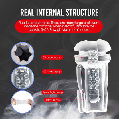 Electric Male Masturbator Cup with 5 Powerful Vacuum Suction 7 Vibrating Modes Oral Masturbators