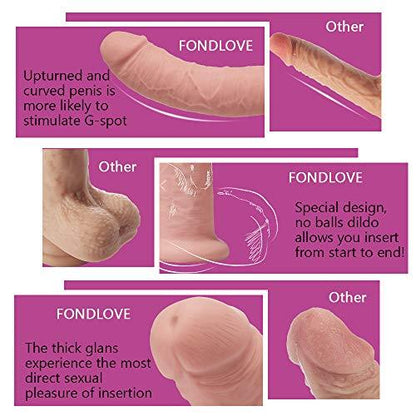 8 Inch Huge Glans Realistic Dildo