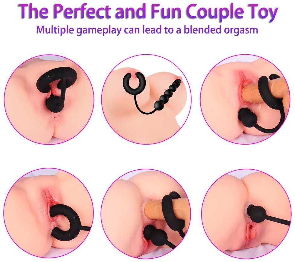 Black Ring Anal Beads