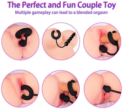 Black Ring Anal Beads