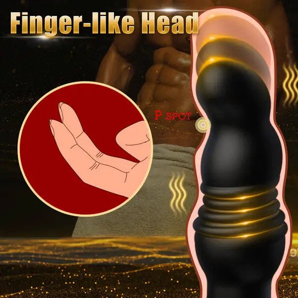 7 Vibrating 3 Thrusting Anal Massager with Cock Ring