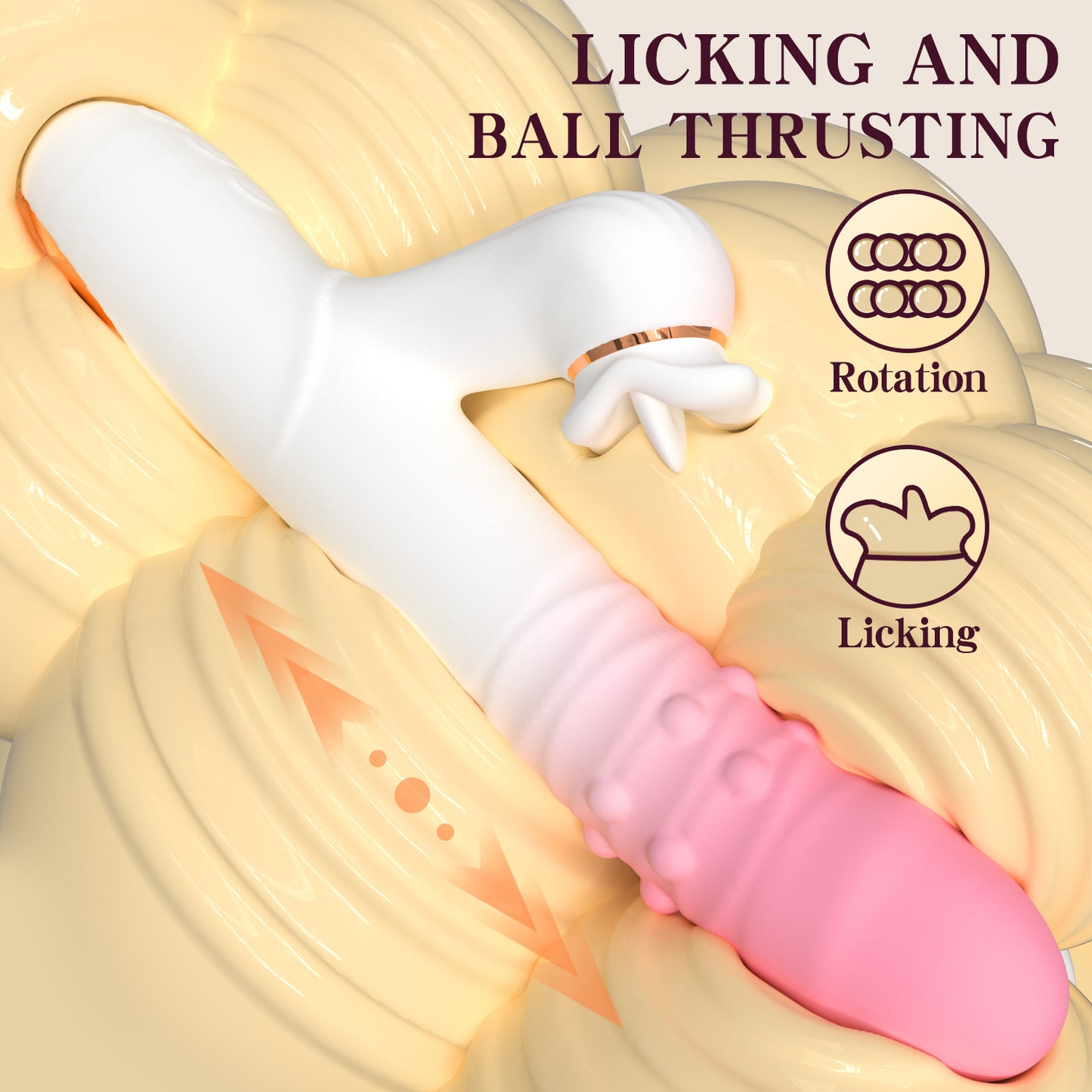 Rabbit - 360° Rotating Ball 7-Speed Extendable G-Spot Vibrator with 7 Intensity Settings