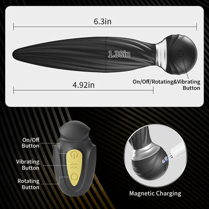 Buyging™ 7 Vibrating 7 Head Rotating Remote Prostate Anal Butt Plug