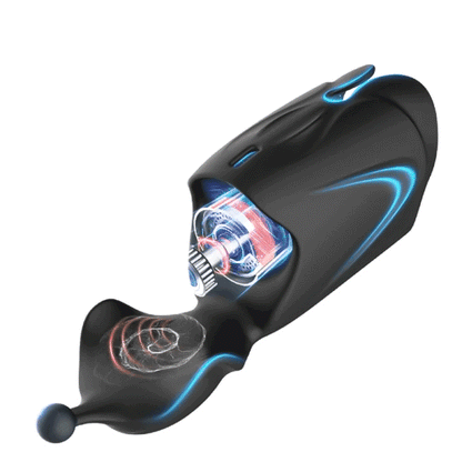 [HOT SALE] 2-Motor Penis Glans Training 10-Vibration Masturbation Cup