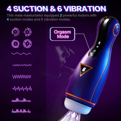 Automatic 6*4 Adjustable Modes Automatic Intelligent Masturbation Cup