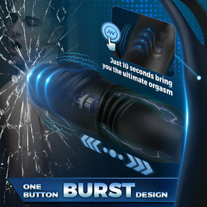 Buyging™ SAUL Glans 3 Thrusting 12 Vibrating Cock Rings Prostate Massager