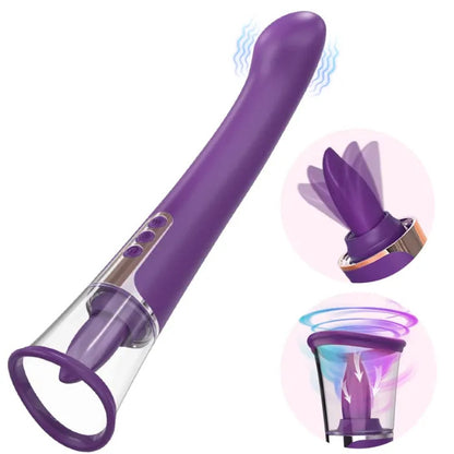 Succion-Female Sucking Licking Vibrating Tongue Oral Clitoris G-spot Vibrator Stimulator