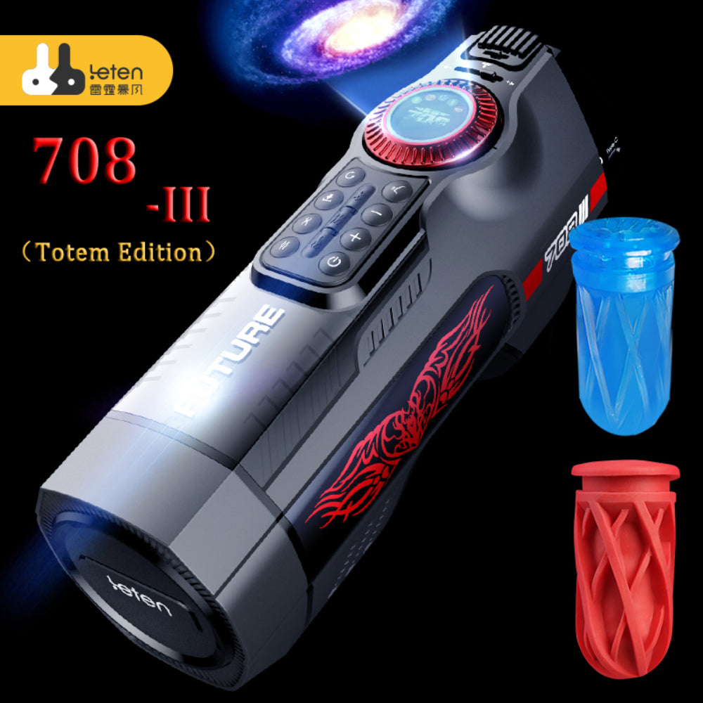 Newest Leten 708-III Automatic Piston Telescopic Vagina Male Masturbator Vibrator Heating Sucking blowjob Moaning Oral Sex Toys
