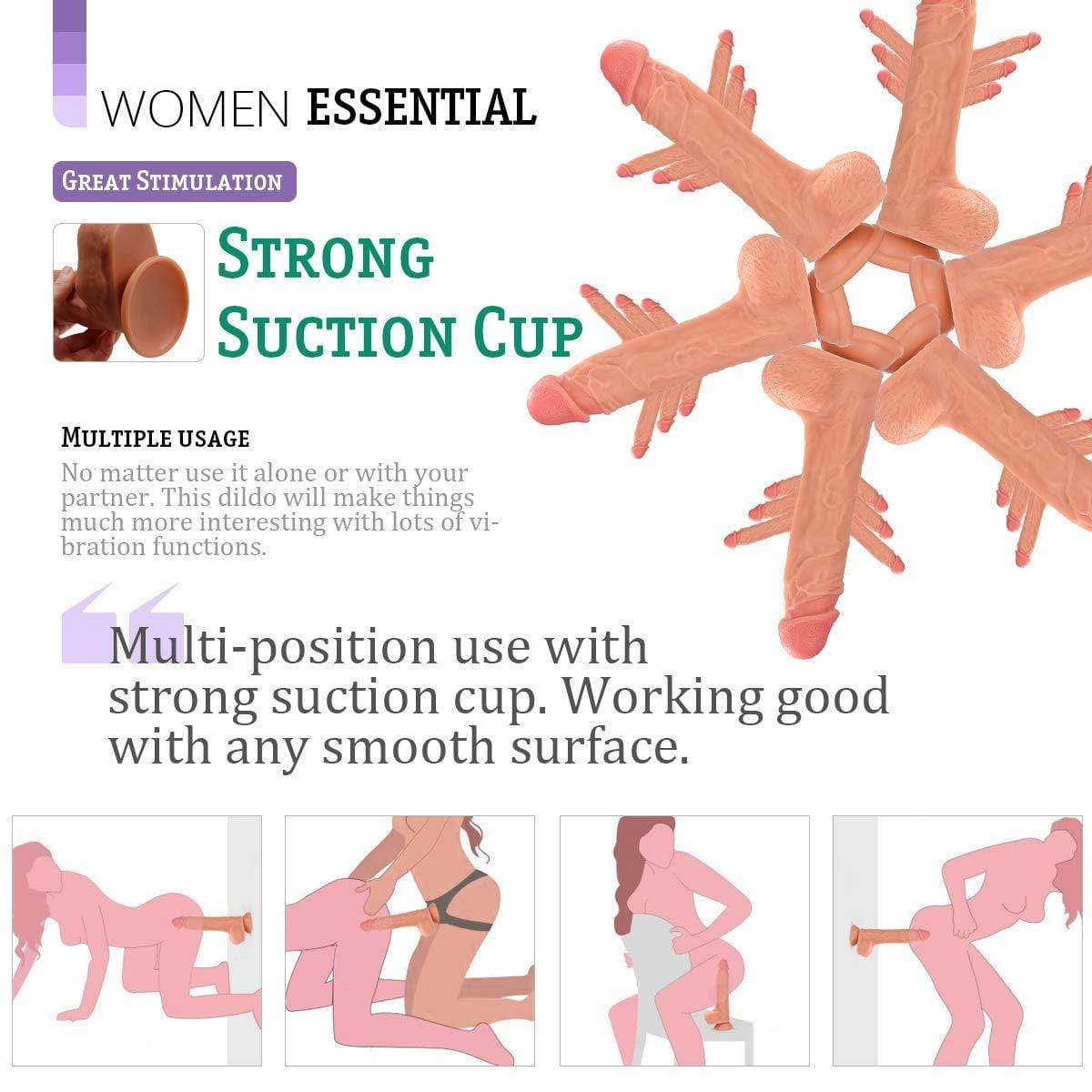 Suction Cup Dildo With Remote Control