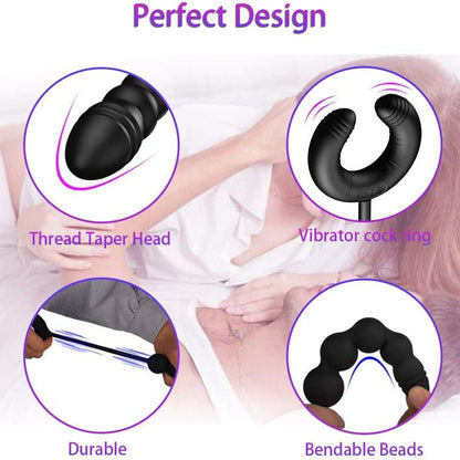 Black Ring Anal Beads