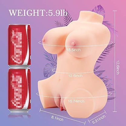 11.46'' 3D Realistic Love Doll with Torso for Men Masturbation