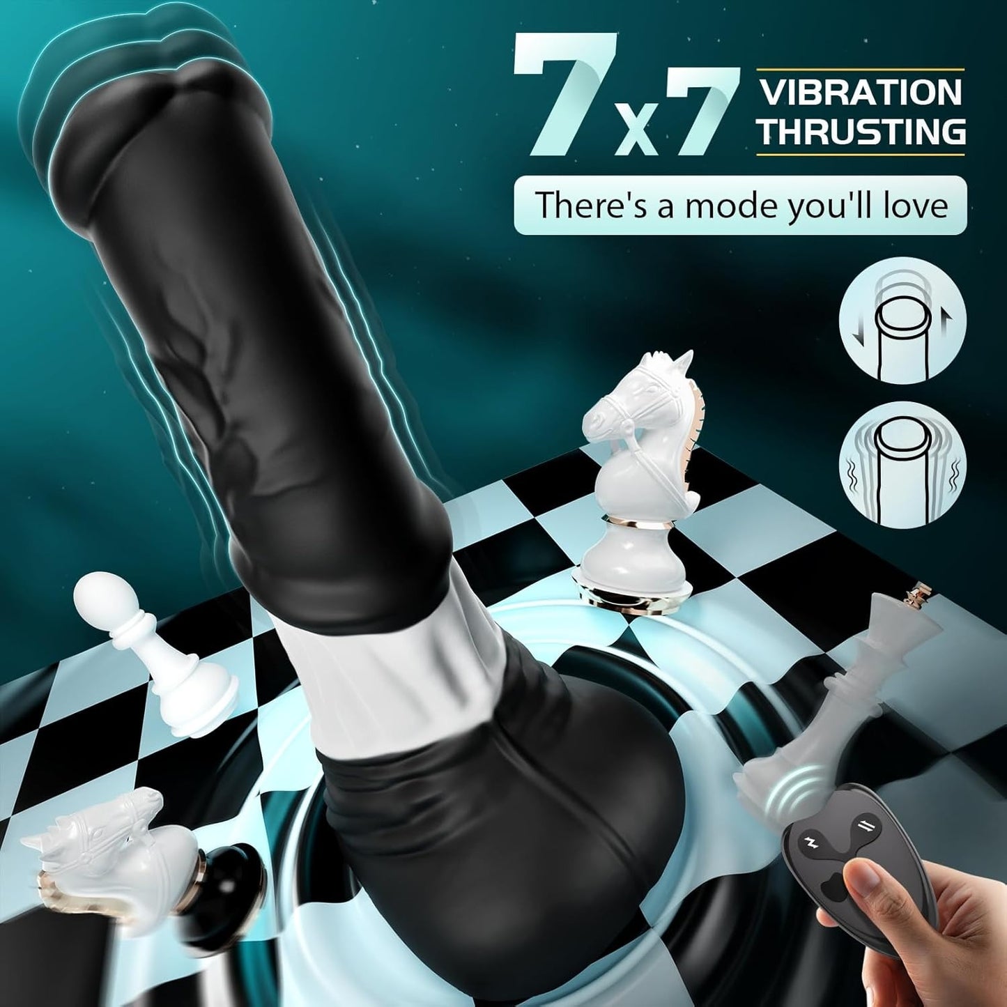 Buyging™ App & Remote Control Monster Big Dildo with 7 Thrusting & 7 Vibrating Modes 11.8Inch