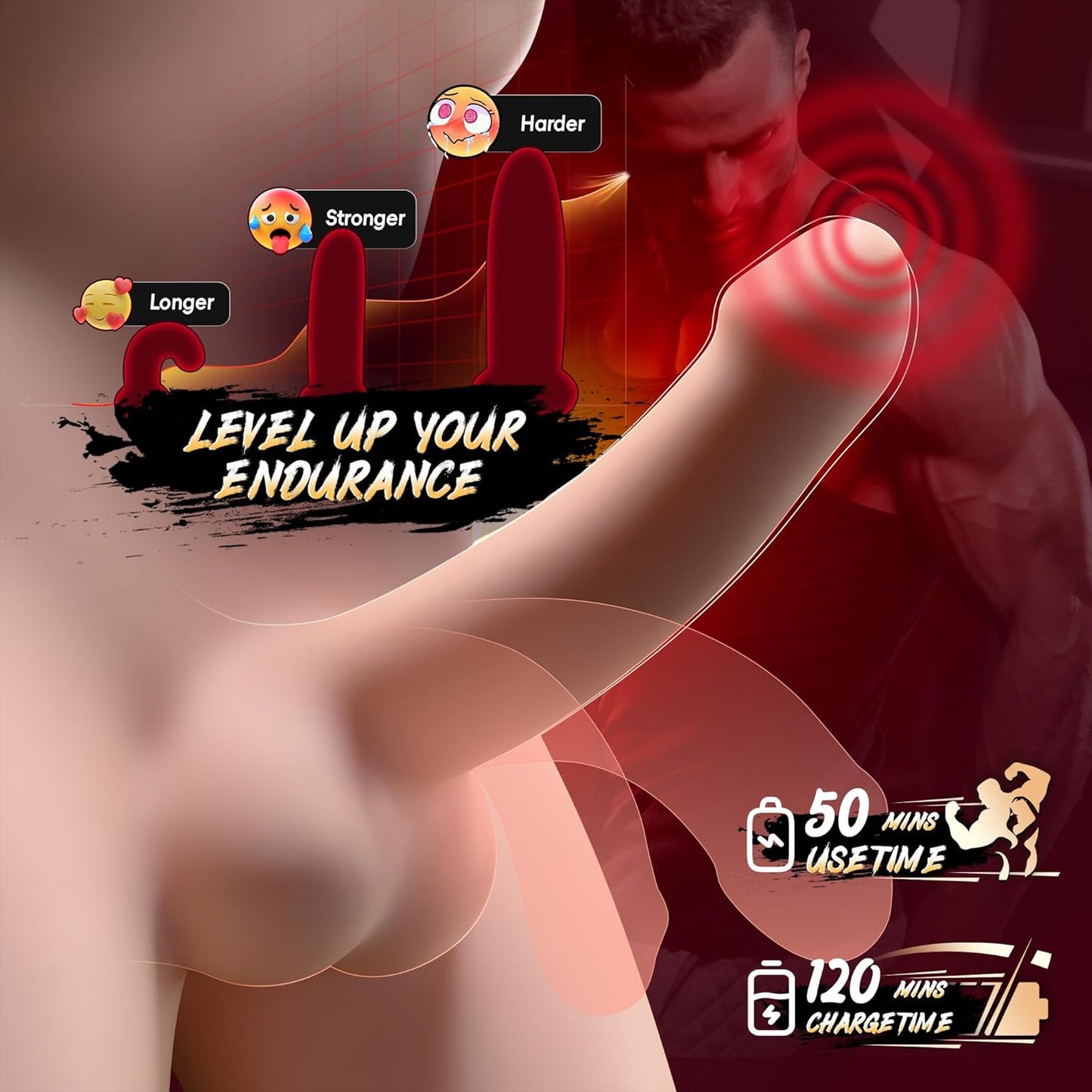 Sexoralab™Dual Lip Grip Trainer Men Sex Toy with 9 Vibration Modes, 360° Full-Surround Blowjob Penis Vibrator