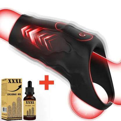 😍Vibrating 4-in-1 Penis Sleeve – Enhance Your Sexual Pleasure💖